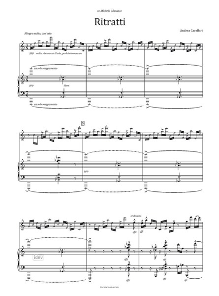 ritratti für Flöte und Klavier (1994) ritratti für Flöte und Klavier (1994)