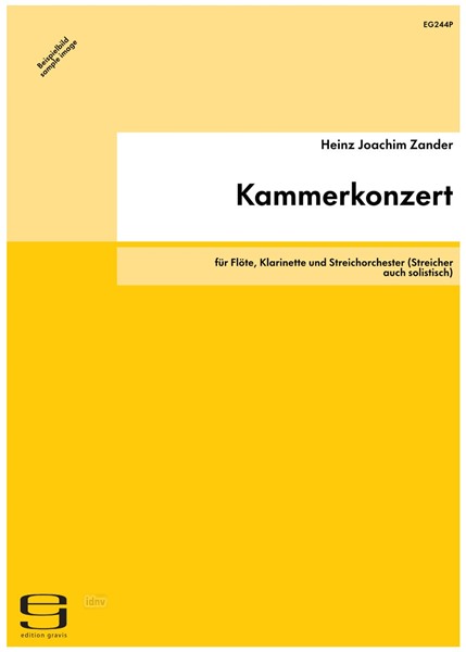 Kammerkonzert für Flöte, Klarinette und Streichorchester (Streicher auch solistisch) (1983/84)