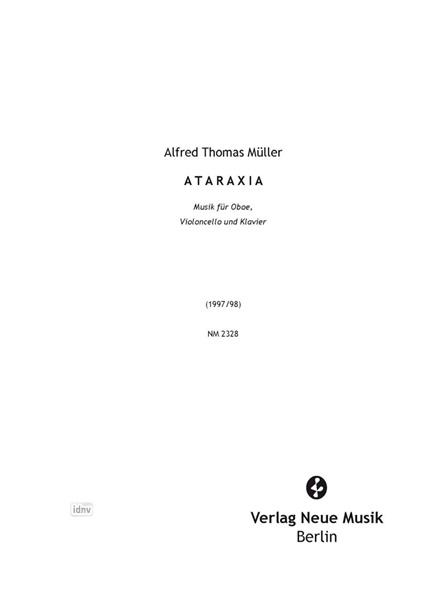 Ataraxia für Oboe, Violoncello und Klavier (1997/98)