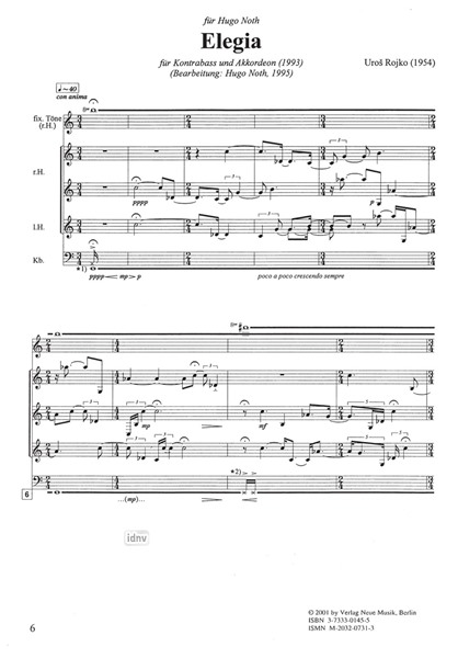 Elegia für Akkordeon solo (1993) Elegia für Akkordeon solo (1993)