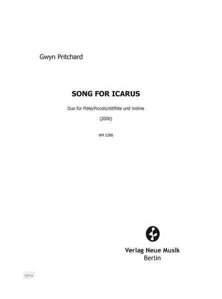 Song for Icarus für Flöte und Violine (2006)