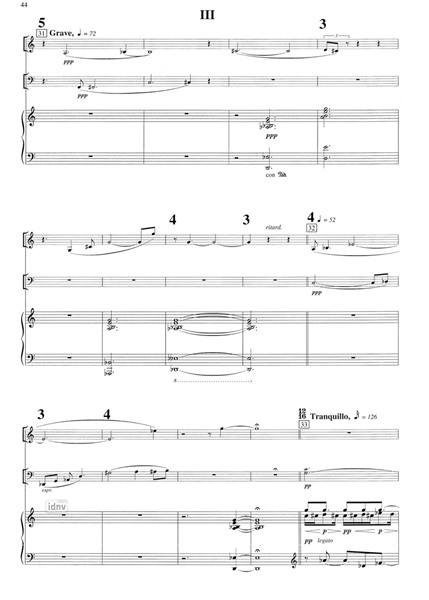 Trio für Klarinette, Violoncello und Klavier op. 90 (1997/1998) Trio für Klarinette, Violoncello und Klavier op. 90 (1997/1998)