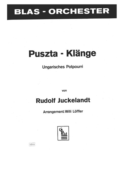 Puszta Klänge für Blasorchester Puszta Klänge für Blasorchester