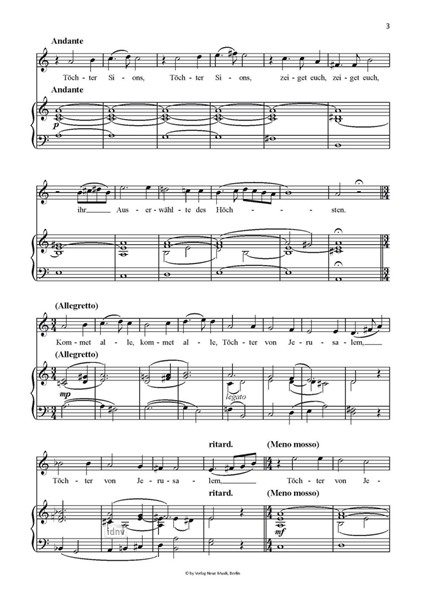 Töchter Sions für Sopran und Orgel Töchter Sions für Sopran und Orgel