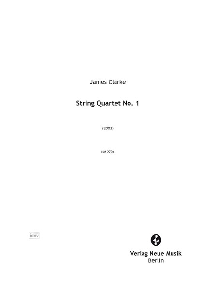 String Quartet No. 1 für Streichquartett (2003)