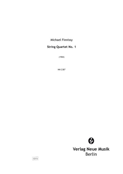 String Quartet No. 1 (1984)
