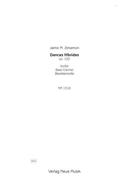 Dancas Hibridas für Bassklarinette op. 132