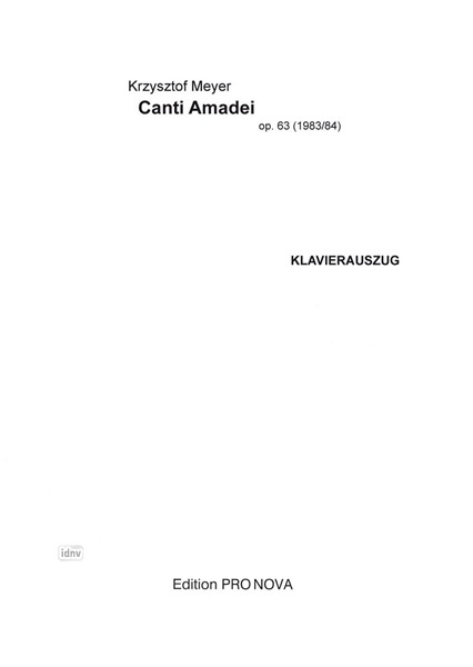 Canti amadei für Cello und Kammerorchester op. 63 (1983-1984)