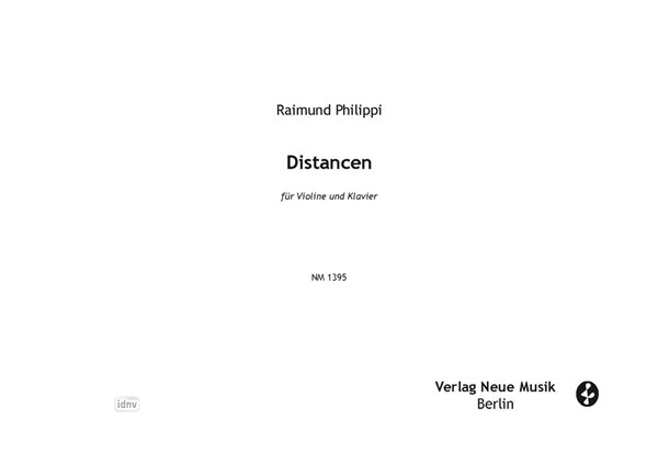 Distancen für Violine und Klavier Distancen für Violine und Klavier