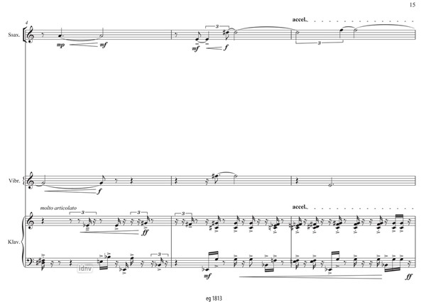 Frottage I–III für Saxophon, Schlagzeug und Klavier (2003-2005) Frottage I–III für Saxophon, Schlagzeug und Klavier (2003-2005)