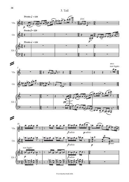 Wohin? für Violine, Gitarre und Klavier Wohin? für Violine, Gitarre und Klavier