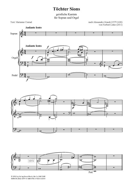 Töchter Sions für Sopran und Orgel Töchter Sions für Sopran und Orgel