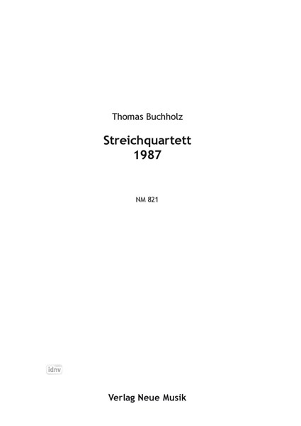 Streichquartett 1987