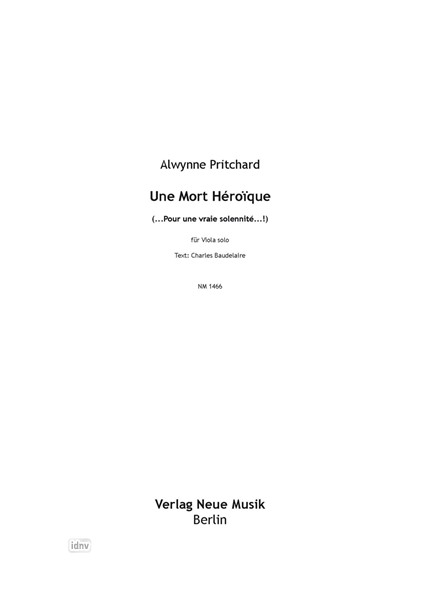 Une Mort Héroique für Viola solo