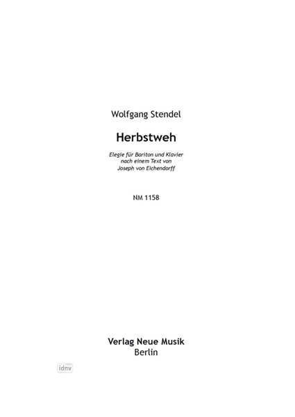 Herbstweh für Bariton und Klavier (2010)