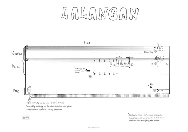 Lalangan für Schlagzeug und Klavier (1983)