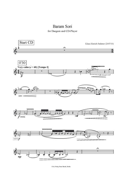 Baram Sori für Daegum und Zuspiel-CD (2010) Baram Sori für Daegum und Zuspiel-CD (2010)