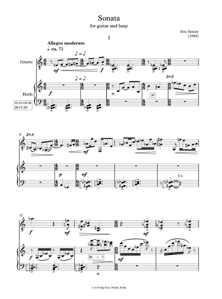 Sonata für Gitarre und Harfe (1989) Sonata für Gitarre und Harfe (1989)