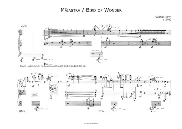 Bird of Wonder für Klavier solo (1981)