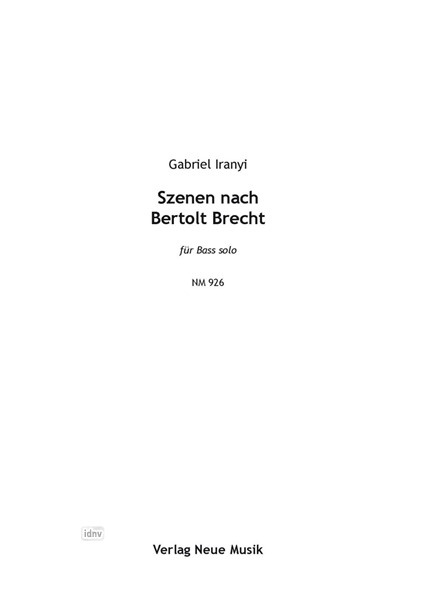 Szenen nach Bertolt Brecht für Bass solo