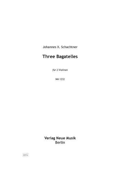3 Bagatels für 2 Violinen op. 4