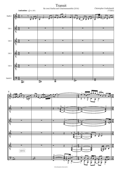 Transit für 4 Gitarren und 2 Harfen (2016) Transit für 4 Gitarren und 2 Harfen (2016)