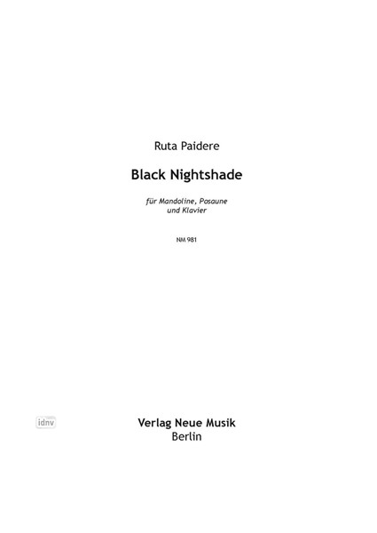 Black Nightshade für Mandoline, Posaune und Klavier