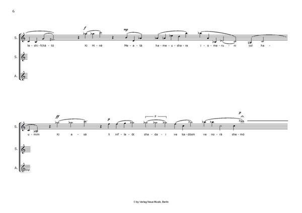Magnificat I für 2 Soprane und Alt (1999) Magnificat I für 2 Soprane und Alt (1999)