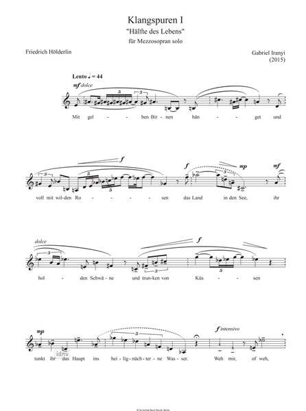 Klangspuren I und Klangspuren II für Mezzosopran solo (2011/2015)