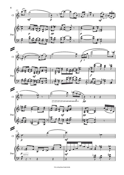 Concerto claro Fassung für Klarinette (in B) und Klavier Concerto claro Fassung für Klarinette (in B) und Klavier