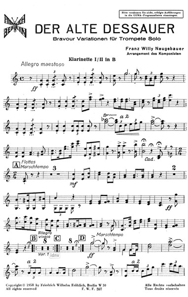 Der alte Dessauer für Salon-Orchester Der alte Dessauer für Salon-Orchester