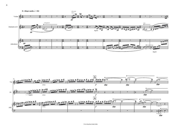 Espressioni für Violine, Klarinette/Bassklarinette und Akkordeon (2010) Espressioni für Violine, Klarinette/Bassklarinette und Akkordeon (2010)