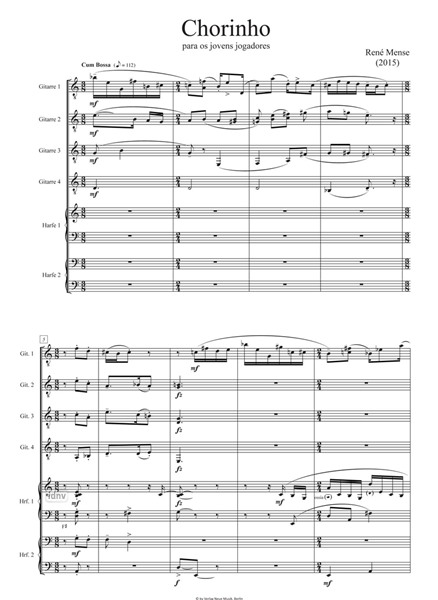 Chorinho für 4 Gitarren und 2 Harfen (2016) Chorinho für 4 Gitarren und 2 Harfen (2016)