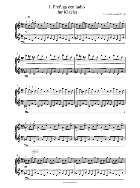 I. Prefuga con ludio – II. Varini. für Klavier (2020) I. Prefuga con ludio – II. Varini. für Klavier (2020)