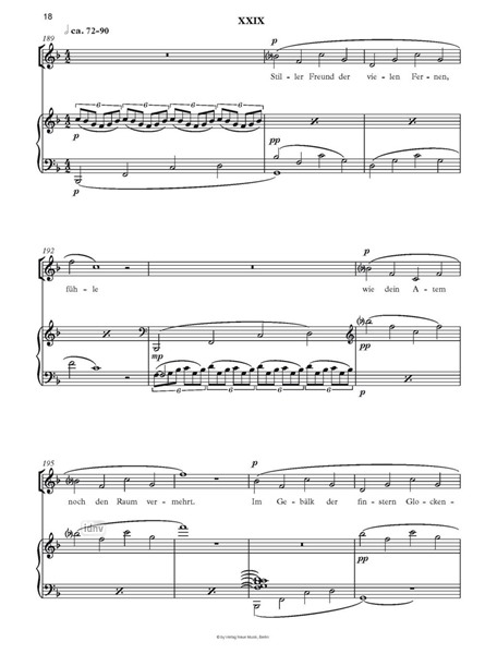 Vier Sonette an Orpheus für mittlere Stimme (Mezzosopran oder Bariton) und Klavier (2016)