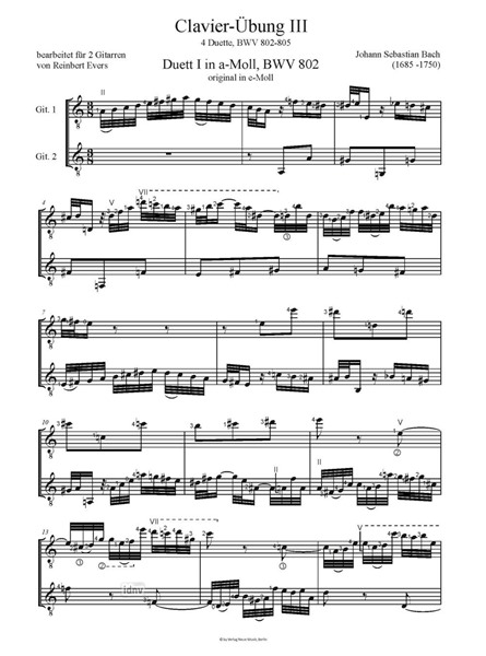 Clavier-Übung II für 2 Gitarren bearbeitet Clavier-Übung II für 2 Gitarren bearbeitet