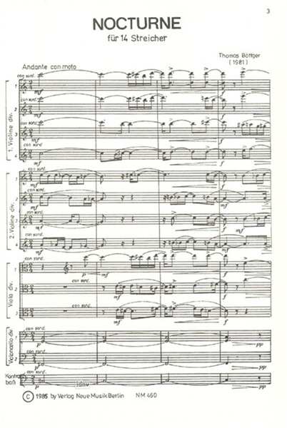 Nocturne für 14 Streicher Nocturne für 14 Streicher