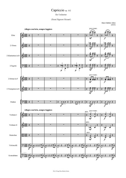 Capriccio für Orchester op. 102 (2010) Capriccio für Orchester op. 102 (2010)