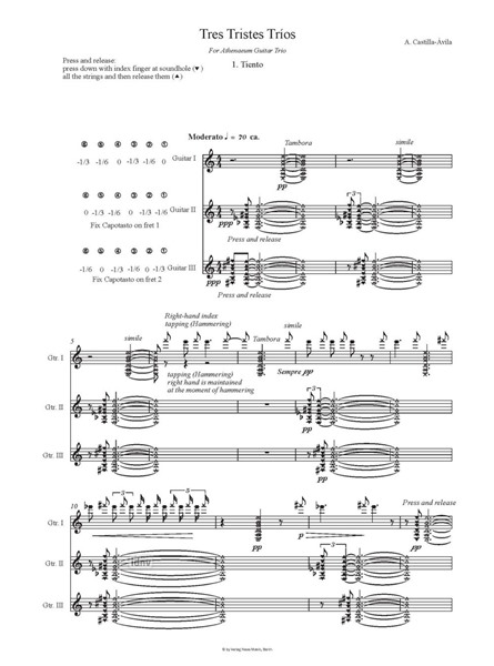 Tres Tristes Trios für drei Gitarren Tres Tristes Trios für drei Gitarren