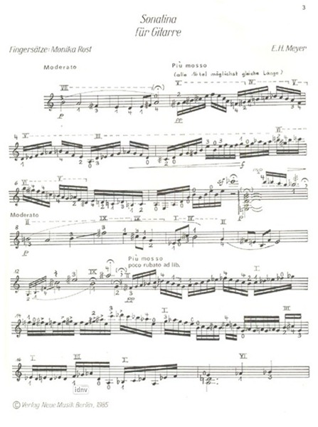 Sonatina für Gitarre Sonatina für Gitarre