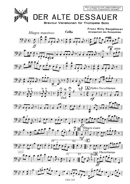 Der alte Dessauer für Salon-Orchester Der alte Dessauer für Salon-Orchester