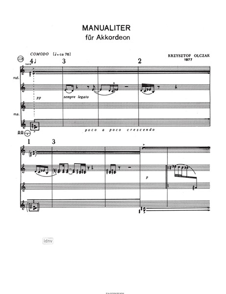 Manualiter für Akkordeon (1977) Manualiter für Akkordeon (1977)