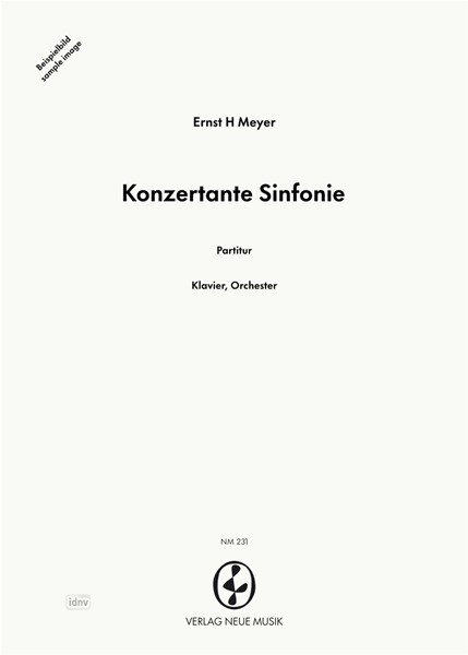 Konzertante Sinfonie für Klavier und Orchester Konzertante Sinfonie für Klavier und Orchester
