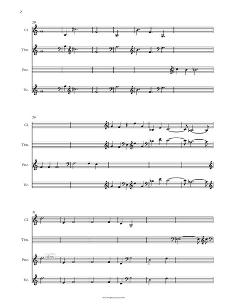 Officially Unofficial für Klarinette, Posaune, Klavier und Violoncello (2016) Officially Unofficial für Klarinette, Posaune, Klavier und Violoncello (2016)