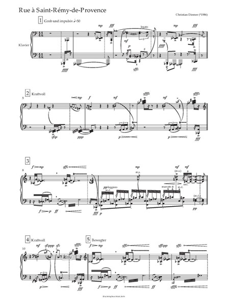 Rue à Saint-Rémy-de-Provence für Klavier (2002, rev. 2016) Rue à Saint-Rémy-de-Provence für Klavier (2002, rev. 2016)