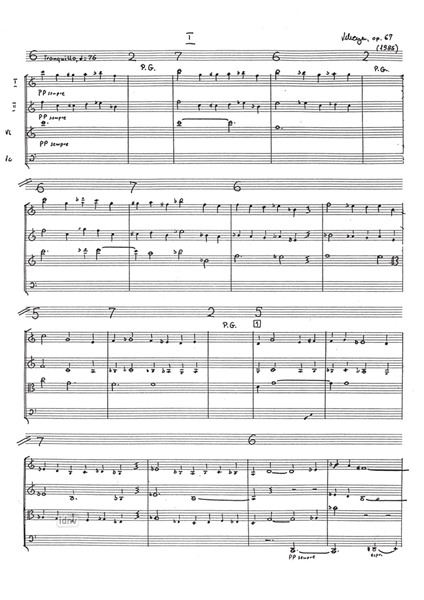 Streichquartett Nr. 8 op. 67 (1985) Streichquartett Nr. 8 op. 67 (1985)