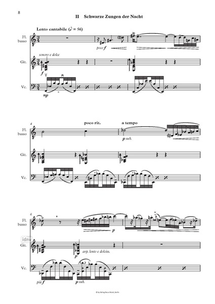 Acht Nachtstücke für Flöte, Gitarre und Violoncello (1990) Acht Nachtstücke für Flöte, Gitarre und Violoncello (1990)