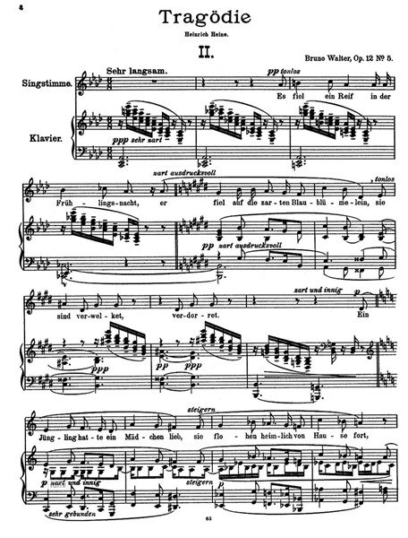 Sechs Lieder op.12 Heft 2 für Gesang und Klavier Sechs Lieder op.12 Heft 2 für Gesang und Klavier