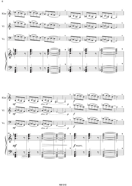 Konversation für Klarinette, Violine, Violoncello und Klavier Konversation für Klarinette, Violine, Violoncello und Klavier