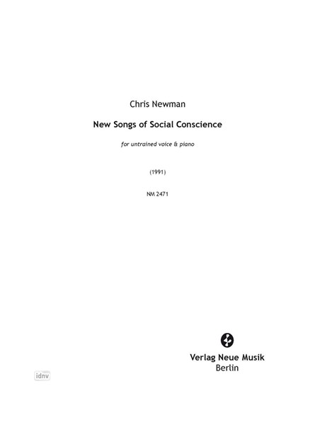 New Songs for Social Conscience für Stimme und Klavier (1991)